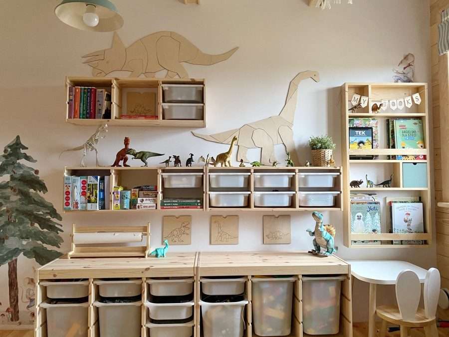 Origami diplodoka dinozaurs – koka sienas dekorācija, vidēja