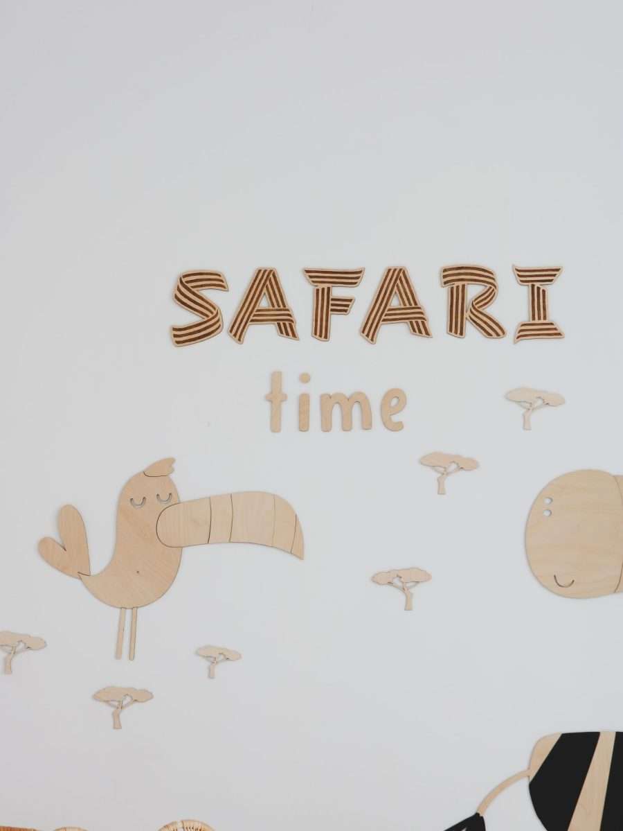 Safari tukāns – koka sienas dekorācija