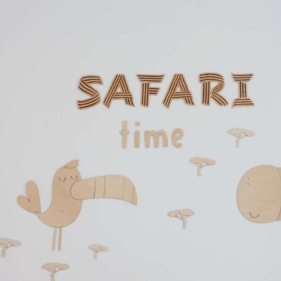 Safari tukāns – koka sienas dekorācija